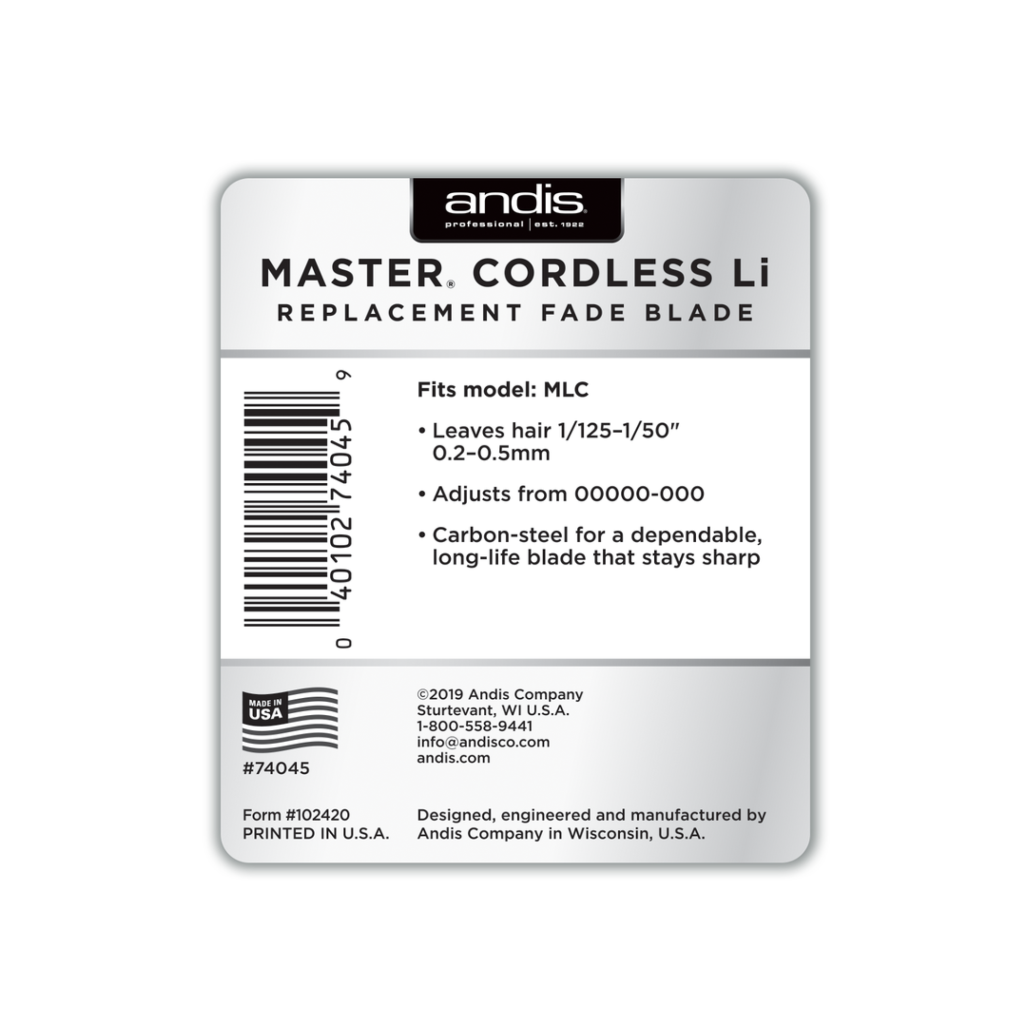 Master Cordless LI - Replacement Fade Blade (Size 00000-000)