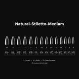 Gel X 2.0 Box of Tips: Natural Stiletto - Medium (14 Sizes)